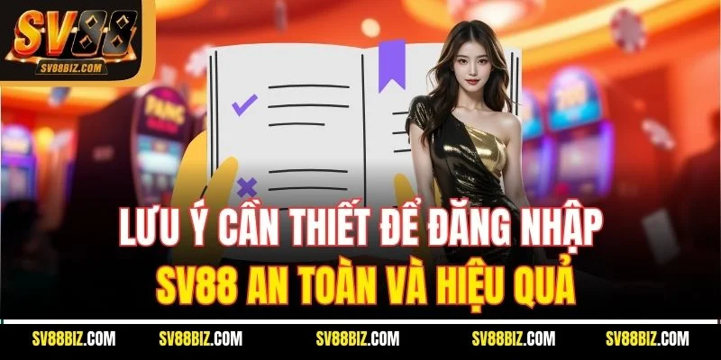 Lưu Ý Cần Thiết Để Đăng Nhập SV88 An Toàn Và Hiệu Quả